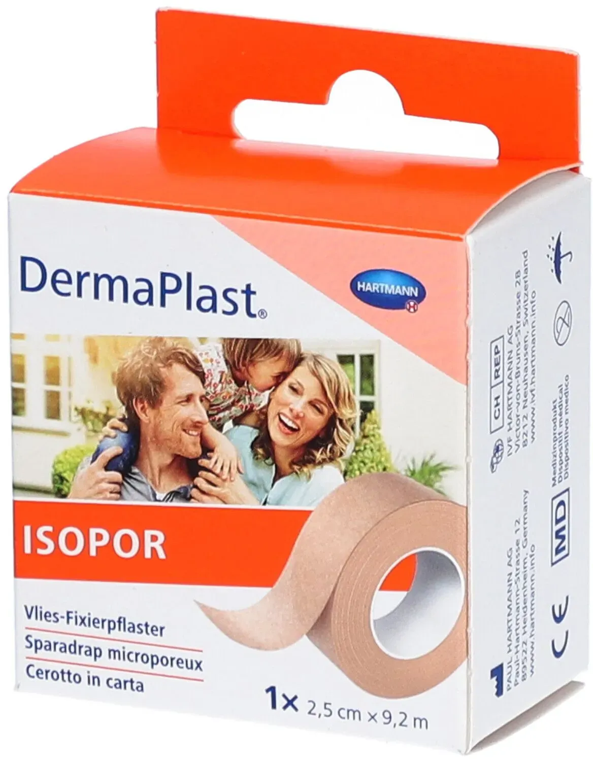 Dermaplast Isopor 2.5 cm x 9.2 m Vlies