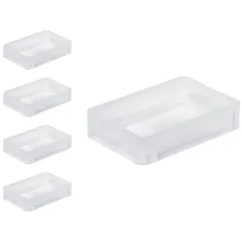 Proregal Transparenter Eurobehälter BasicLine 7 x 20 x 30 cm 5-tlg. transparent