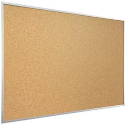 Allboards Pinnwand mit silbernem Naturholzrahmen 90x60cm