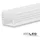 Fiai IsoLED SURF12 BORDERLESS LED-Profil 200cm Aluminium pulverbeschichtet weiß RAL 9010