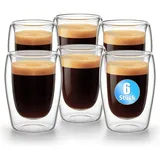 BigDean Espresso Glas doppelwandig 0,08 l 6-tlg.