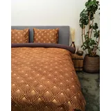 Kayori Bettwäsche Shima, Mako-Satin, 2 teilig, Hergestellt aus GOTS-zertifizierter Bio-Baumwolle orange