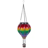 Ohulelks Solar-Laterne in Form Eines Heißluftballons zum Aufhängen im Freien, Solar-Laterne für Garten, Terrasse, Veranda, Dekoration
