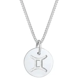 Elli Sternzeichen Zwillinge Astro Symbol Matt 925 Sterling Silber Ketten   Damen 