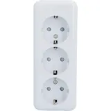 Unitec Steckdose 3-fach Aufputz Weiß