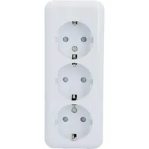 Unitec Steckdose 3-fach Aufputz Weiß