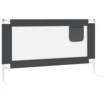 vidaXL Kleinkind-Bettschutzgitter Dunkelgrau 140x25 cm Stoff