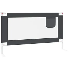 vidaXL Kleinkind-Bettschutzgitter Dunkelgrau 140x25 cm Stoff