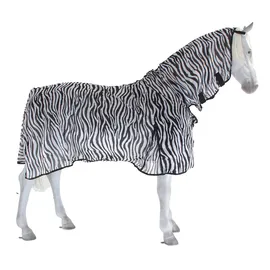 HKM Fliegendecke mit Halsteil Zebra mit Bauchlatz, M