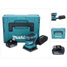 Makita DBO 480 T1J Akku Schwingschleifer 18 V 112 x 102 mm + 1x Akku 5,0 Ah + Makpac - ohne Ladegerät