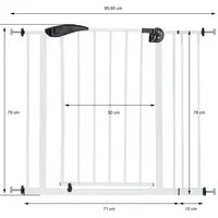 infantastic Türschutzgitter weiß 75-115 cm inkl. Verlängerung 