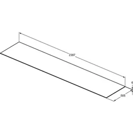 Ideal Standard T4343DG Waschtischplatte Conca, aus Keramik,