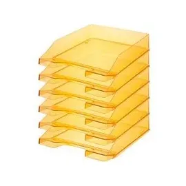 HAN Briefablage C4 Standard orange transparent Packung mit 6 Stück