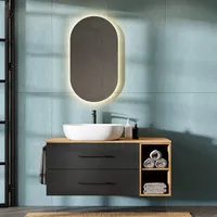 Planetmöbel Badmöbel Set LUX 120 cm mit Waschbecken 60