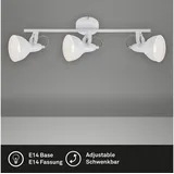 Briloner - Deckenleuchte Retro 3xe14 3 dreh-& schwenkbaren Spots 40w Metall Weiß