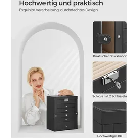 Songmics Schmuckschatulle mit 6 Ebenen,