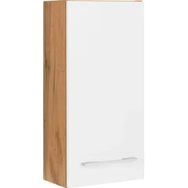 WELLTIME Hängeschrank "Soria", weiß (eichefarben, weiß), B:30cm H:64cm T:20cm, Schränke, Hängeschrank
