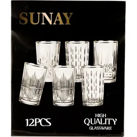 COFI Riffle-Design Wassergläser Set 12-tlg. 0,15 l