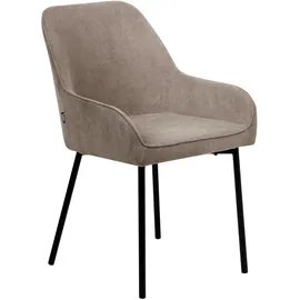 Beliani Esszimmerstuhl 2er Set LOVERNA Cord Beige