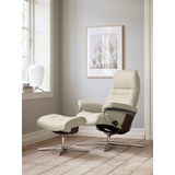 Stressless Relaxsessel STRESSLESS Sunrise Sessel Gr. Leder BATICK, Cross Base Braun, Rela x funktion-Drehfunktion-PlusTMSystem-Gleitsystem-BalanceAdaptTM, B/H/T: 79 cm x 103 cm x 73 cm, beige (cream batick) Lesesessel und Relaxsessel