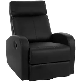MCW Fernsehsessel MCW-A54 Premium, Relaxsessel Schaukelstuhl Wippfunktion, drehbar ~ Kunstleder schwarz