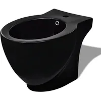 vidaXL Standbidet Stand-Bidet Bodenstehend Bidet Keramik schwarz
