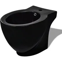 vidaXL Standbidet Stand-Bidet Bodenstehend Bidet Keramik schwarz