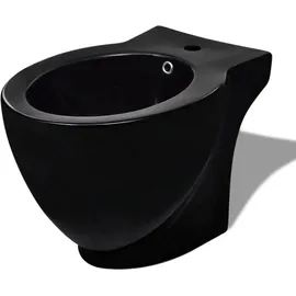 vidaXL Standbidet Stand-Bidet Bodenstehend Bidet Keramik schwarz