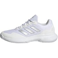 adidas Gamecourt 2.0 Tennisschuh Cloud White / Silver Metallic / Cloud White 44