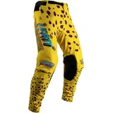 Leatt 5.5 I.K.S. Cheetah, Textilhose - Gelb/Violett/Türkis - S