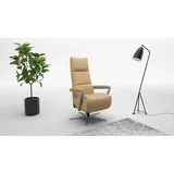 sit&more TV-Sessel Vario Comfort Kunstleder 70 x 124 x 85 cm beige elektrisch mit Fernbedienung