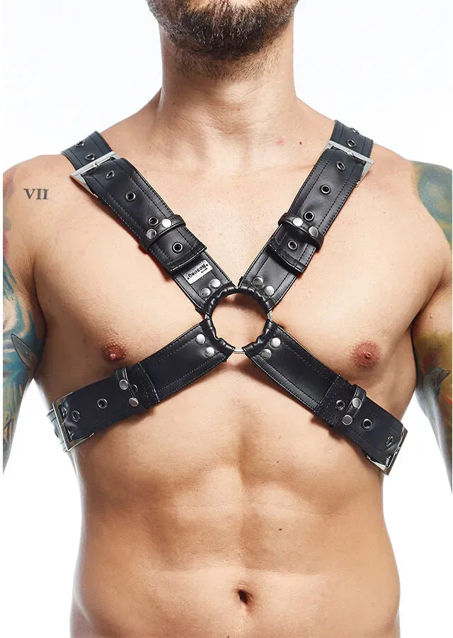 MOB - DNGEON SCHWARZER HARNESS-GÜRTEL, EINHEITSGRÖSSE X