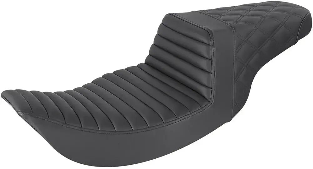 Saddlemen Step-up Harley Davidson Flhr 1340 Road King 1998-1998 Motorradsitz - Black - One Size