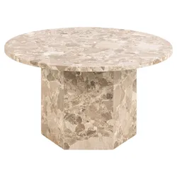 Couchtisch ACTONA GROUP "Naxos", matt latte braun, matt latte braun, matt latte braun, B:80cm H:42cm T:80cm, Tische, Rund Couchtisch, matt Latte lackiert Marmor, Ø80x42cm