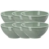 Thomas Porzellan Schale Loft Colour Moss Green Bowl rund 0,8 l Set6, Porzellan, (Bowls) bunt|grün