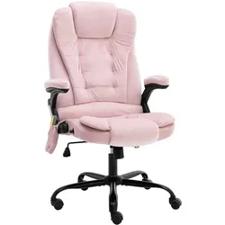 vidaXL Massage-Bürostuhl Rosa Samt