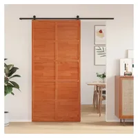 vidaXL Scheunentür Wachsbraun 100x208 cm Massivholz Kiefer