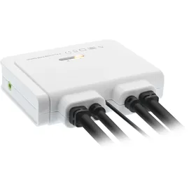 InLine KVM Switch, 2-fach, USB-C + HDMI zu HDMI, 4K, mit Audio, integr. Kabel