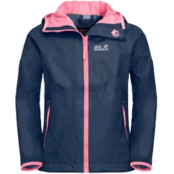 Jack Wolfskin Regenjacke Rainy (wind- und wasserdicht) indigoblau/pink Jugendliche