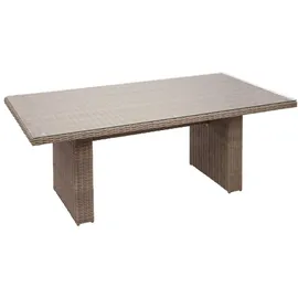 MCW Poly-Rattan Garnitur 7-tlg. Beige/Grau