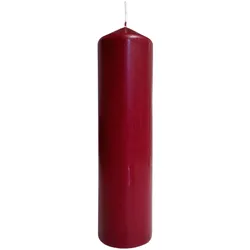Kaminkerze bordeaux 30x7,8cm Adventskerze Altarkerze Kaminstumpe Laternenkerze bordeaux Höhe 30 cm Durchmesser 7,8 cm
