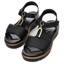 ARA Plateausandale »BILBAO« , Keilsandale, Sommerschuh, Komfortschuh in G-Weite, Gr. 37, schwarz, , 68780850-37