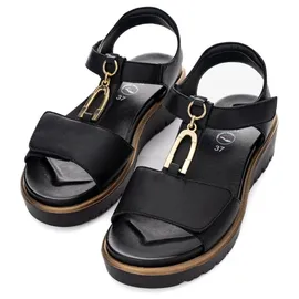 ARA Plateausandale »BILBAO« , Keilsandale, Sommerschuh, Komfortschuh in G-Weite, Gr. 37, schwarz, , 68780850-37