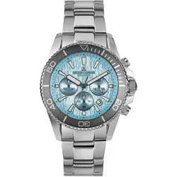 Jacques Lemans 1-2206K Herren-Taucheruhr Chronograph Edelstahl/Eisblau