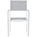 VCM Copacabana Gartenstuhl 55 x 55 x 85 cm grau/weiß 2 St.