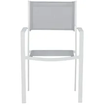 VCM Copacabana Gartenstuhl 55 x 55 x 85 cm grau/weiß 2 St.