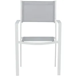 VCM Copacabana Gartenstuhl 55 x 55 x 85 cm grau/weiß 2 St.
