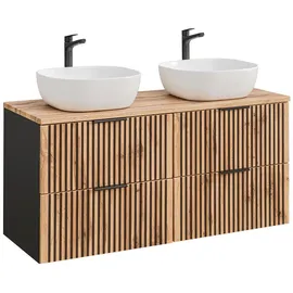 petits-meubles Gaia 2-tlg. Eichenoptik/Schwarz