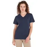 Tommy Jeans Original Kurzarm-T-Shirt Mit V-ausschnitt Black Iris L