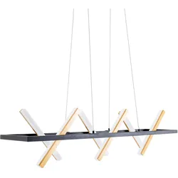 NÄVE LED Pendelleuchte "Cadice", gold (goldfarben, schwarz), H: 132cm, Lampen, Effizienzklasse: G, Farbe: gold, schwarz, Lichtfarbe: warmweiß, Designlampe